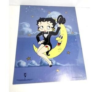 Betty Boop Limited Edition Artwork Moon Sericel W/Backdrop Collectable Vintage